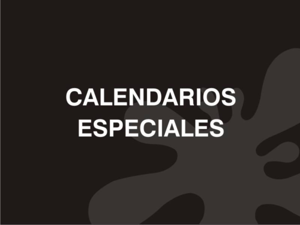 Calendarios especiales